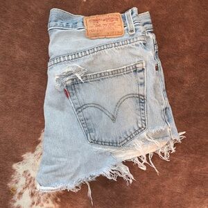 Levi's Light Blue Denim Cutoff Shorts